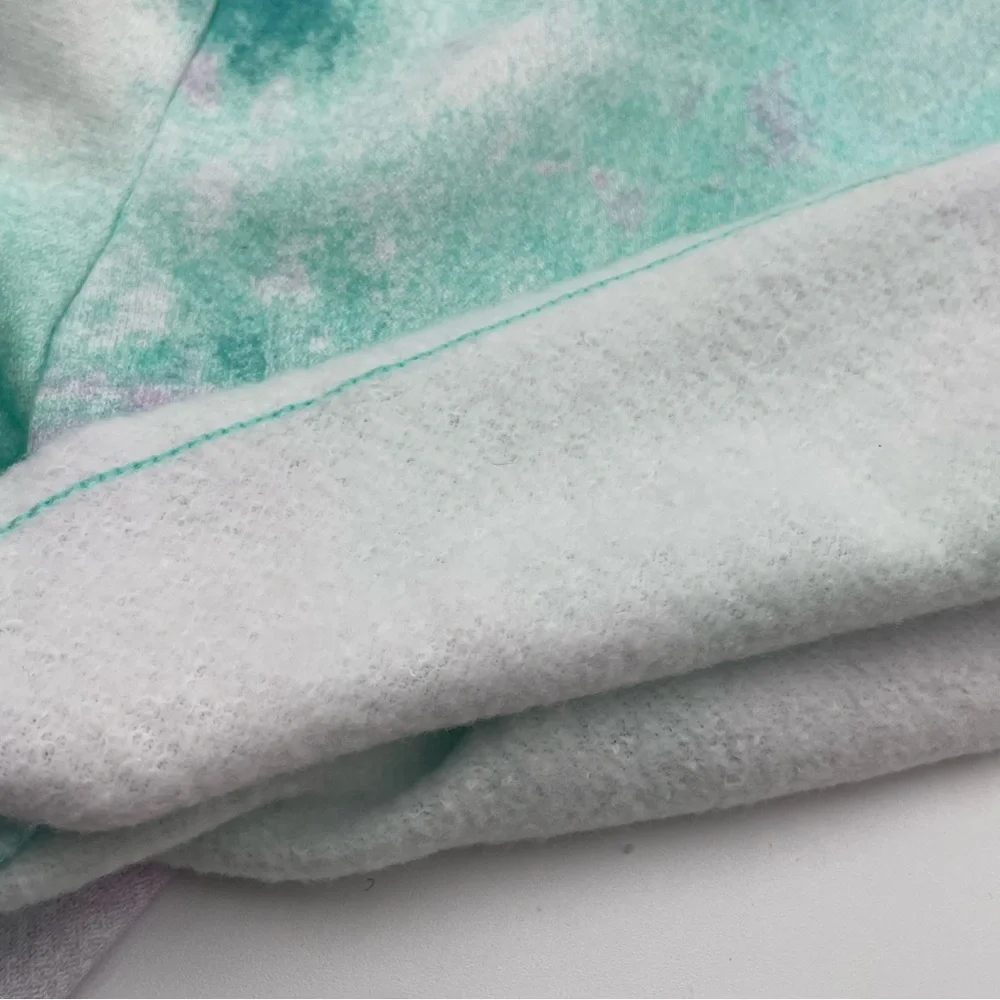 Justice Girls Shorts Size 10 Dolphin Blue Green Tye Die Peace Love Knit